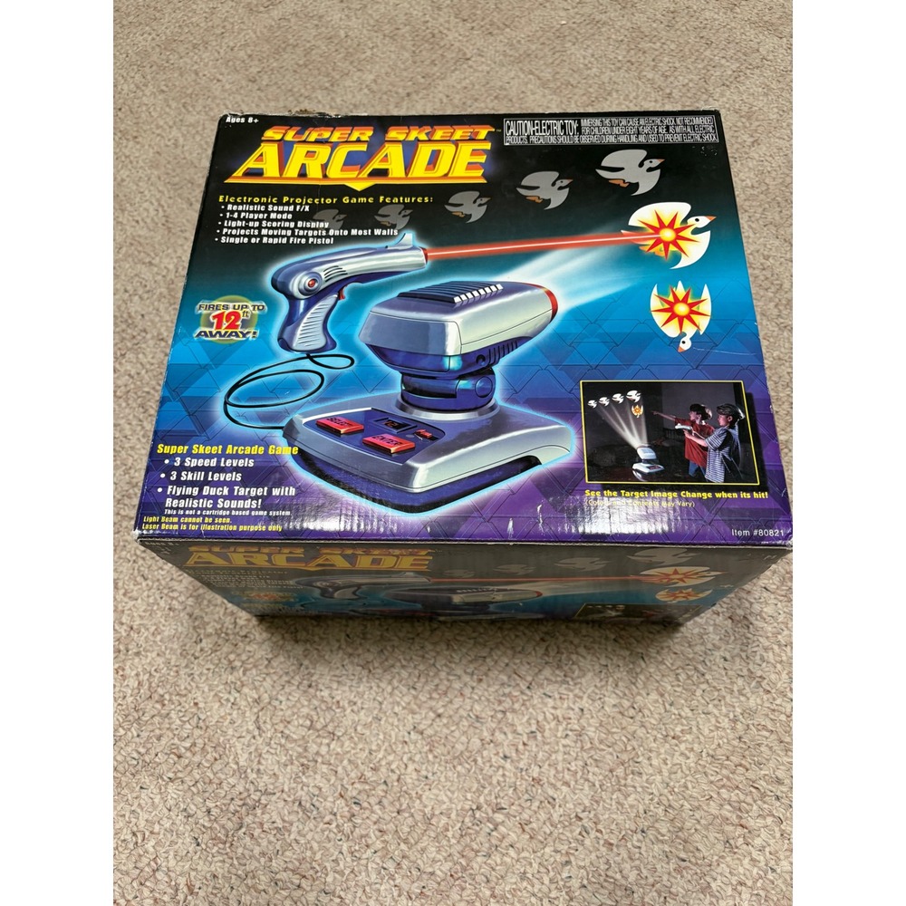 Super Skeet Arcade Electronic Projector Game Duck Target Shooting Toy  Untested